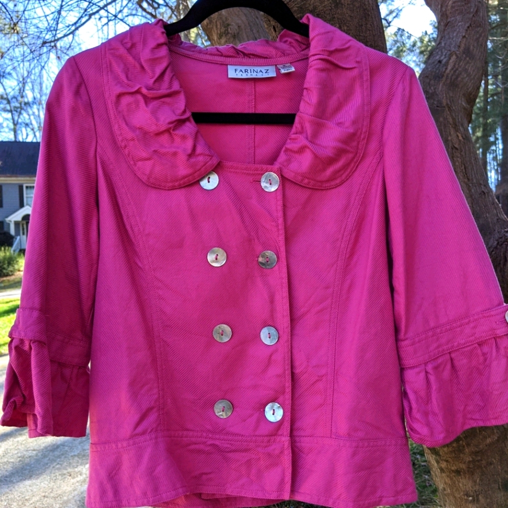Farinaz Taghavi Rose Colored Jacket Size 8